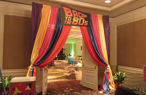 80’s Multi Color Drape, 14' H x 10' W  Section