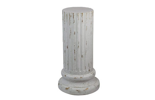 Ceramic Pedestal, Short White