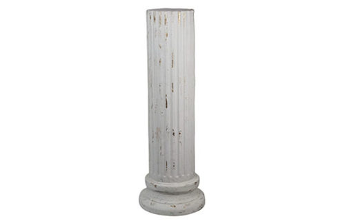 Ceramic Pedestal, Tall White