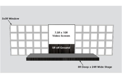 Window Wall Set, 3x3x12ft 5-up