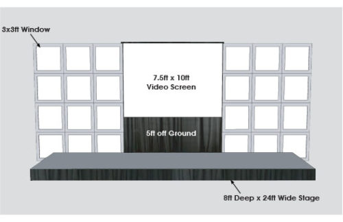 Window Wall Set, 3x3x12ft 3-up