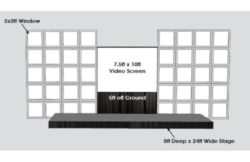 Window Wall Set, 3x3x15ft 4-up