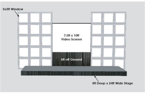 Window Wall Set, 3x3x15ft 3-up