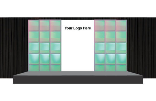 Window Wall & Banner, 3x3x15ft 3-up
