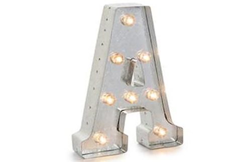 Galvanized Marquee Letter, ALL Options