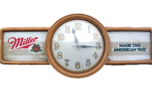 "Miller: Made the American Way" Clock