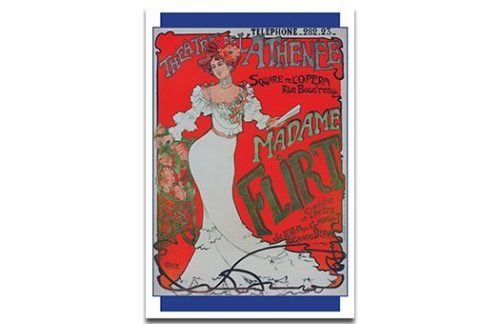 French Lithograph, Madame Flirt