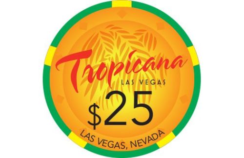 Casino Sign, Tropicana Poker Chip, Orange-4ft