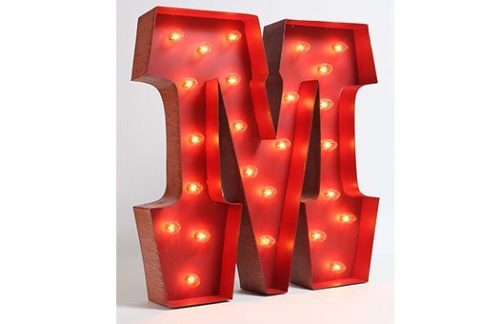 Carousel Shadow Box Letter "M"