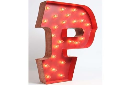 Carousel Shadow Box Letter "P"