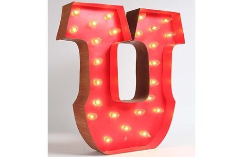 Carousel Shadow Box Letter "U"