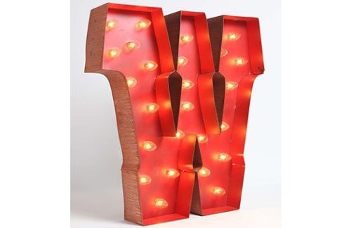 Carousel Shadow Box Letter "W"