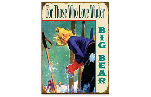 Signs vintage ski big bear NOVA Large