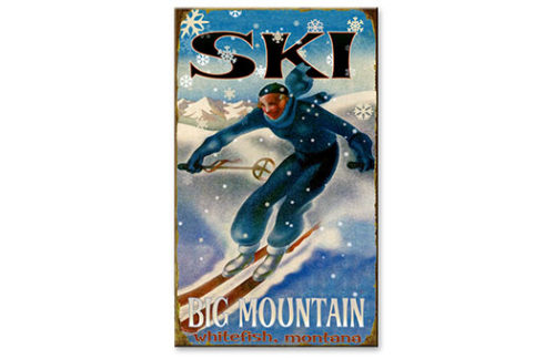 Ski Big Mountain Vintage Sign