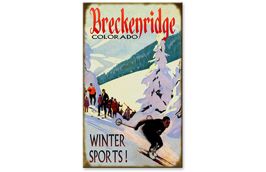 Signs vintage ski breckenridge colorado NOVA Large