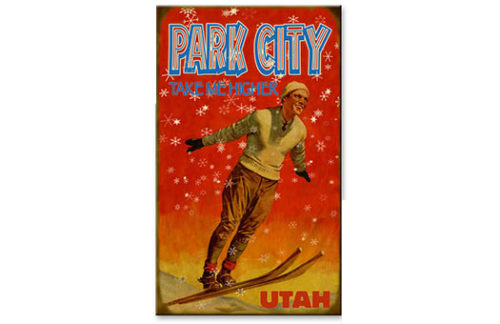 Ski Park City Vintage Sign