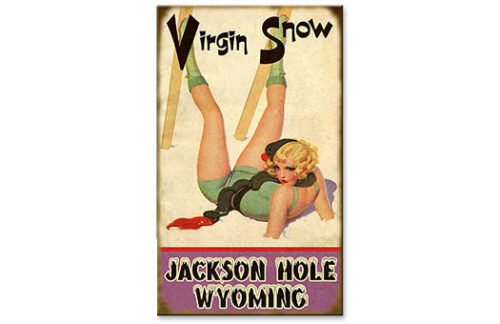 Ski Jackson Hole Vintage Sign