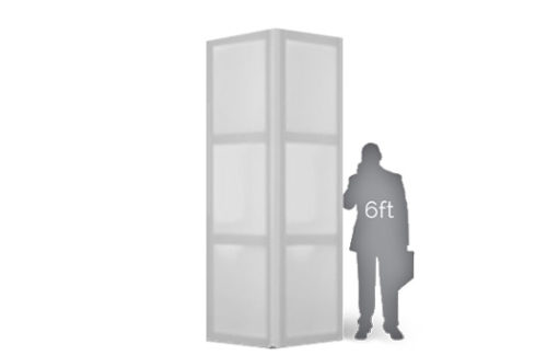 Wedge Wall, 3x3ft Windows, 9ft Tall