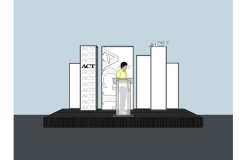Staggered Multi-Wall Stage Set w/ Branding