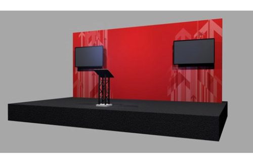 Graphic Wall 8'x16' w/ Flat Screen