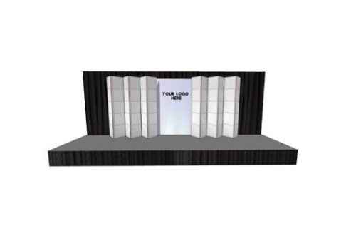 Wedgewall Stage Set with Center Wall & Custom Logo