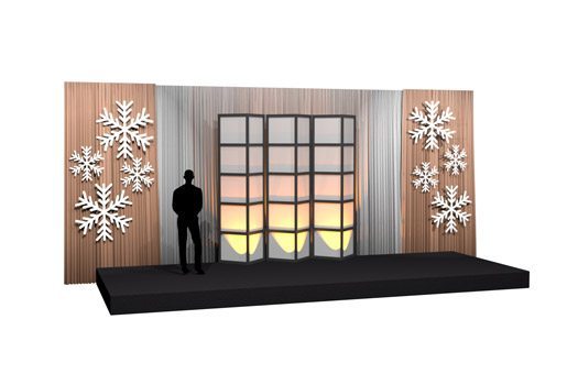 Stage Sets copper drape stage Large