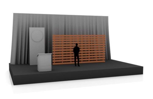 Offset Wood Slat Wall Set