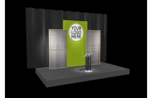 Tin Panel Wall w/ Center Wall & Custom Logo