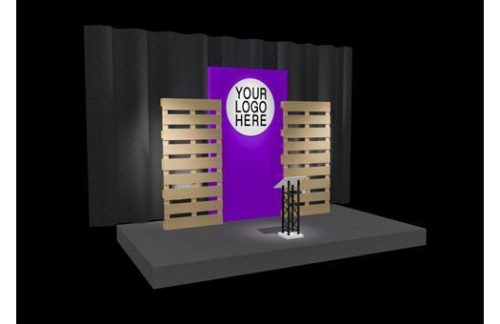 Pallet Wall Set w/ Center Wall & Custom Logo
