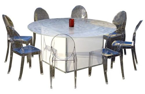 Acrylic Frosted 6ft Round Table