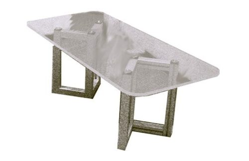 Acrylic Coffee Table with V Legs