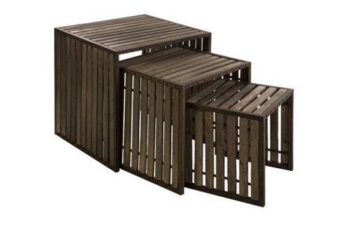 Crate Nesting Coffee / End Table - Set of 3