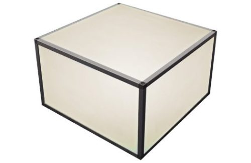 Lit Aluminum Coffee Table with Acrylic Top & Sides