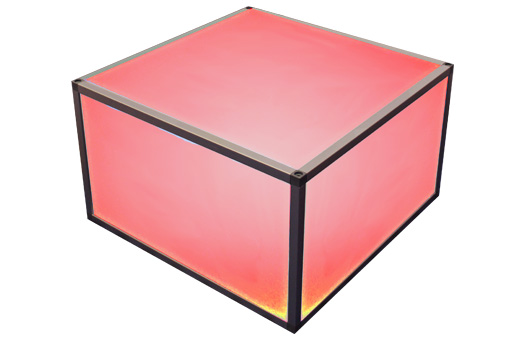 Tables cube coffee table lit Red Large