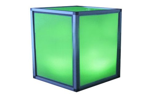 Lit Cube End Table