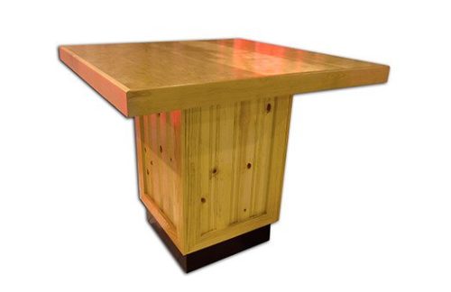 Square Knotty Pine 4x4 High Table