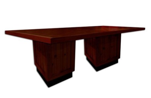 Knotty Pine Dining Table, Mahogany