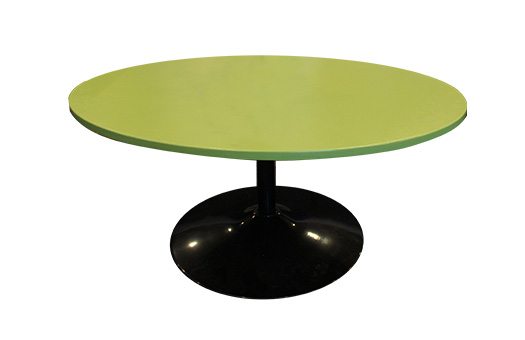 Tables oval green ebco trumpet base Large