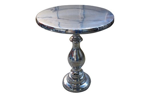 Tables polished aluminum round Large