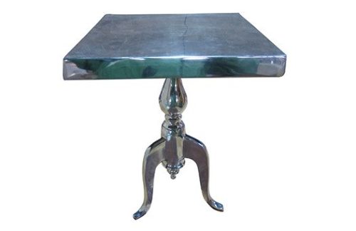 End Table:  IMAX Polished Aluminum Square