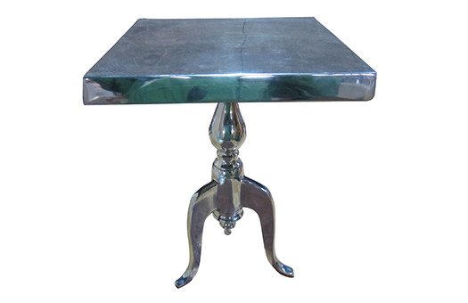 Tables polished aluminum square Large