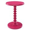 Pink Spindle End Table with round top and bottom and spindle post center perfect for special events