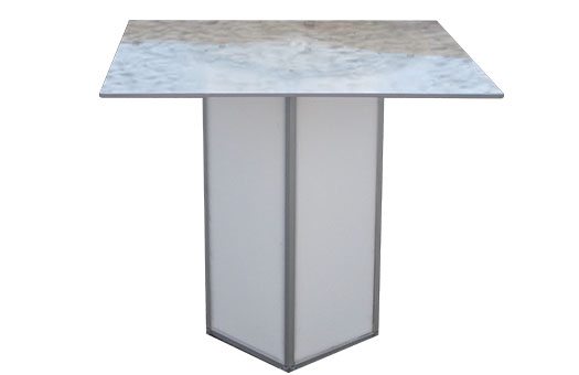 Tables square acrylic high swirl Large