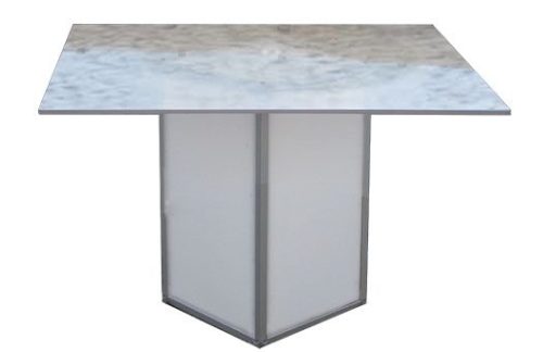 Square Acrylic Frosted Low Table
