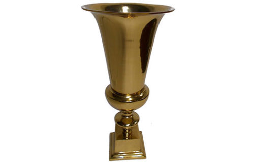 Aluminum Vase Planter, Gold, Large