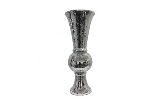 Vase Mirrored Tall Silver Large