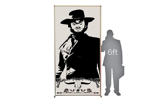 Western Lit Silhouette 4x8 clint eastwood large