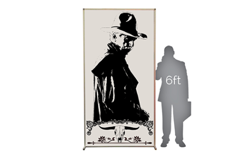 Lit Silhouette Wall, Western Sam