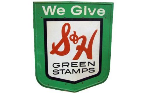 S&H Green Stamps Sign, Vintage