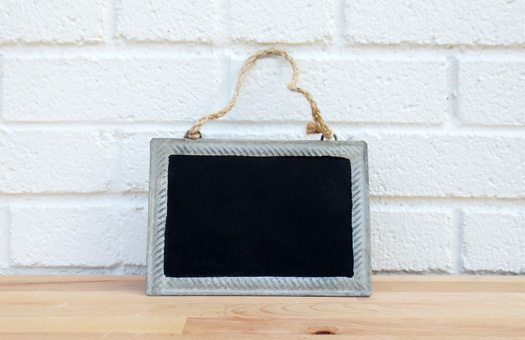 accessories blackboard with zinc frame large